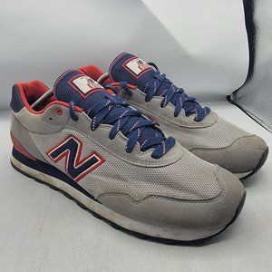New Balance Mens 12 Gray Red Blue Sneaker Shoes Casual Walking Outdoors ML515TA3